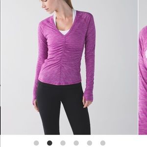 Lululemon Interval long sleeve Heathered ultra Violet